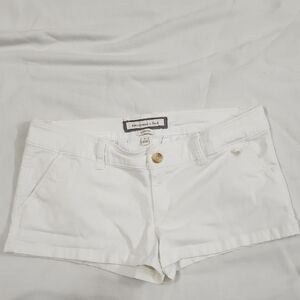 Abercrombie & Fitch White Jean Shorts
